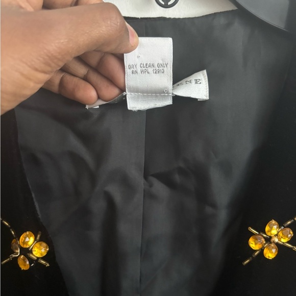 Vintage Kathryn Deene Beaded Velvet Vest 80s 90s Glam Statement Festival Retro - Picture 4 of 4